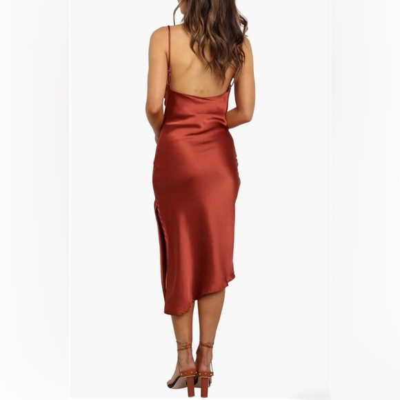 Petal and pup rust Cyprus Satin Slipdress - Picture 2 of 8